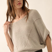 Relaxed Knit Dolman Sleeve Top