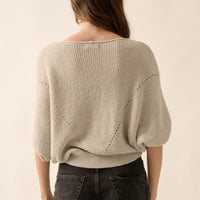 Relaxed Knit Dolman Sleeve Top