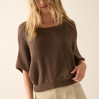 Relaxed Knit Dolman Sleeve Top