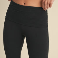 Soft Knit Foldover Flare Leggings