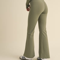 Ruched Waist Flare Leggings