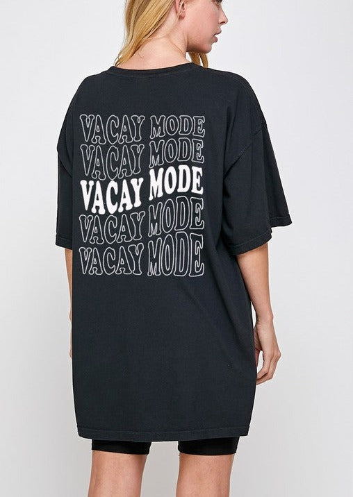 Vacay Mode Vintage Graphic Oversized Tee