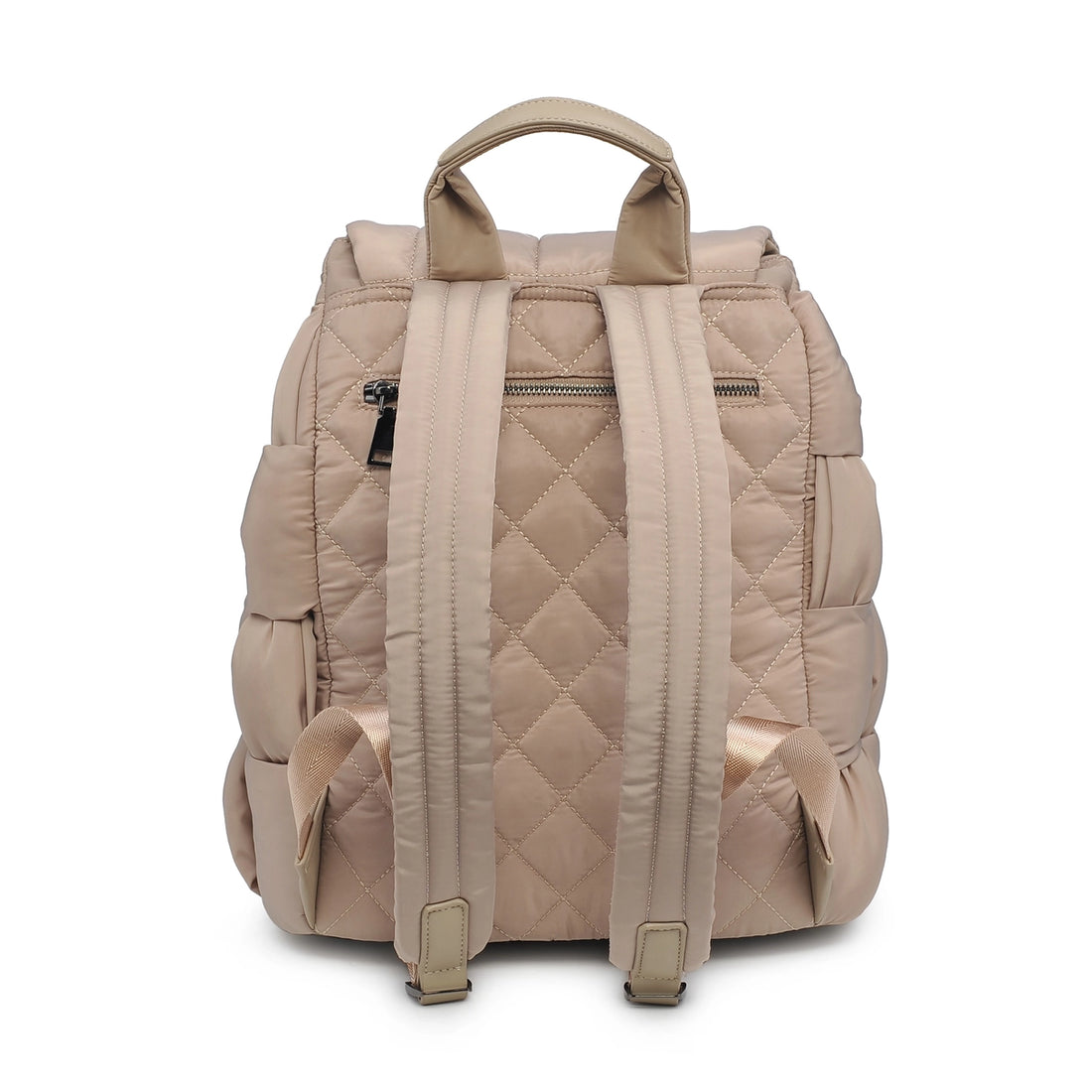 Quilted Woven Nylon Backpack