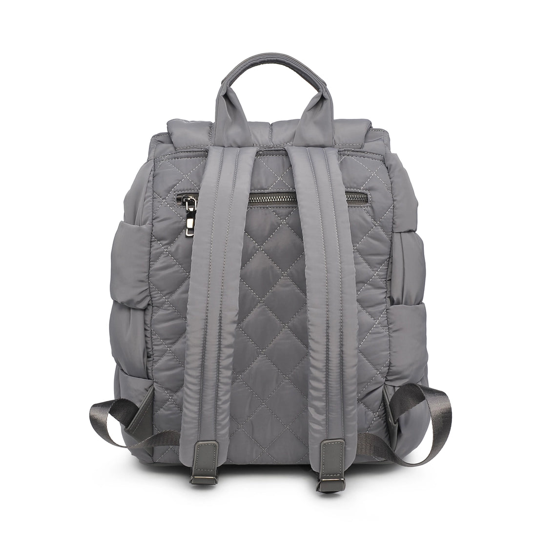 Quilted Woven Nylon Backpack
