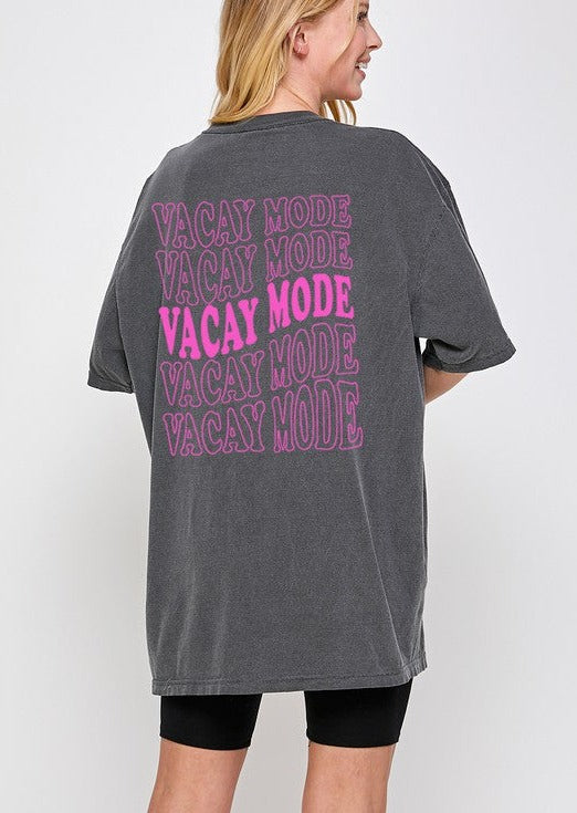 Vacay Mode Vintage Graphic Oversized Tee