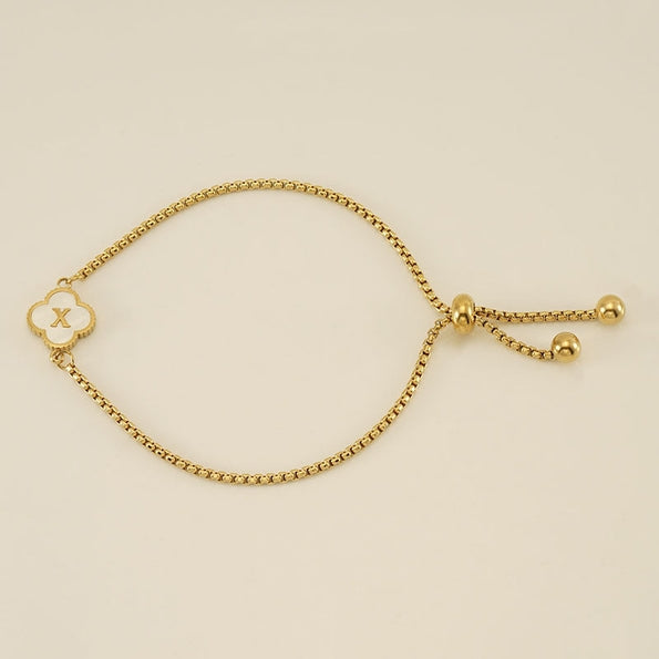 Clover Initial Bracelets